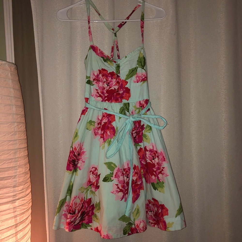 Blue floral dress